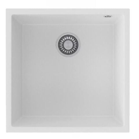 Blackstone PALMİRA 40X40 CM Beyaz Tezgahaltı Granit Evye