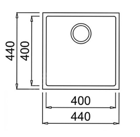 Blackstone PALMİRA 40X40 CM Beyaz Tezgahaltı Granit Evye
