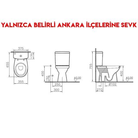Vitra S20 Round Yerden Klozet Seti