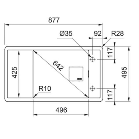 Franke FRESNO FSG 611-88 NERO Granit Evye