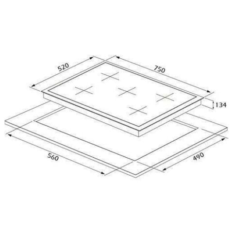 Silverline CS5365B01 Siyah Emaye 5 Gözlü Ankastre Ocak
