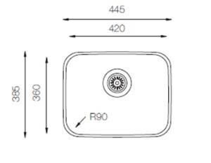 Ukinox D360 Dekorlu Tezgah Altı Evye