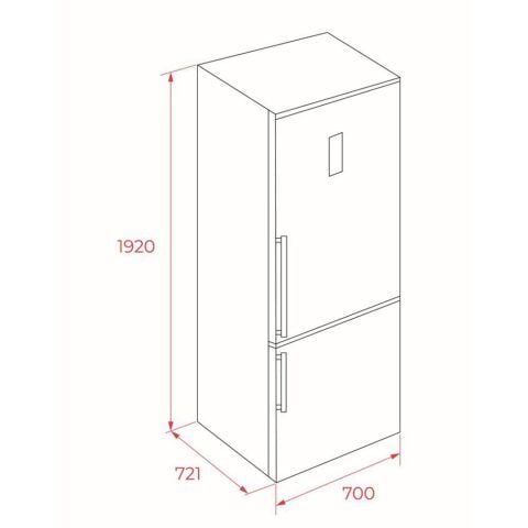 Teka RBF 78725 GBK SİYAH 70 CM Solo Buzdolabı