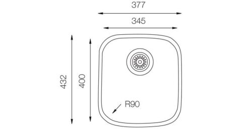 Ukinox D345 Tezgah Altı Paslanmaz Çelik Evye