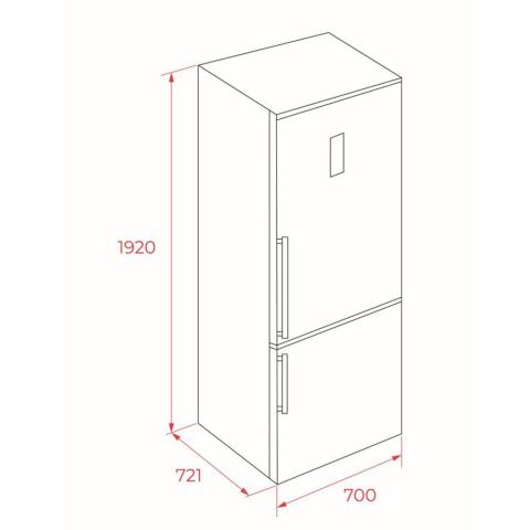 Teka RBF 78725 GWH BEYAZ 70 CM Solo Buzdolabı