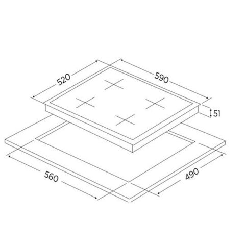 Ukinox Diablo 60 Siyah Ocak