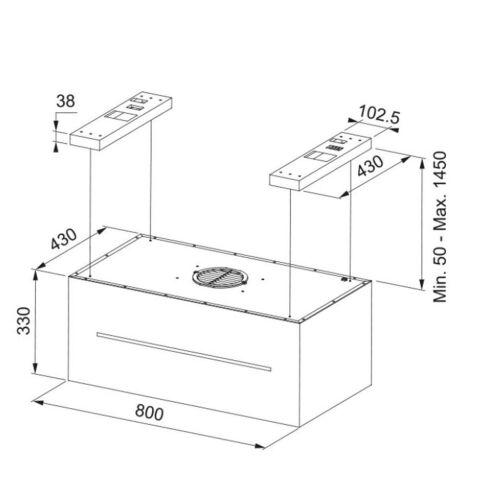 Franke FMAS BK EXTRA MATT F 80 KL Ada Davlumbaz
