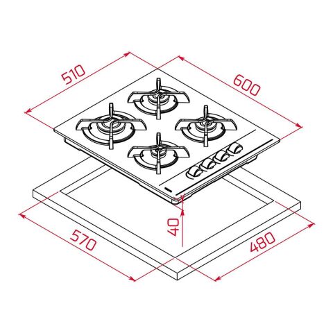 Teka CHEF 7 Siyah Ankastre Set (HAK 627BK - GBC 64002 KBC BK - TVT60)
