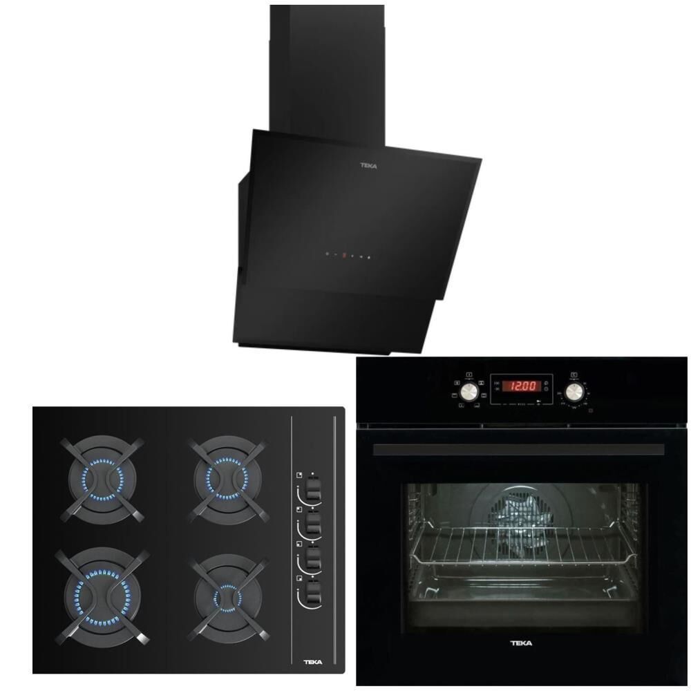 Teka CHEF 7 Siyah Ankastre Set (HAK 627BK - GBC 64002 KBC BK - TVT60)
