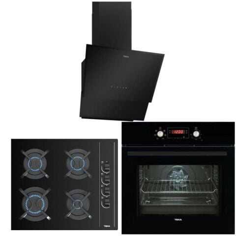 Teka CHEF 7 Siyah Ankastre Set (HAK 627BK - GBC 64002 KBC BK - TVT60)