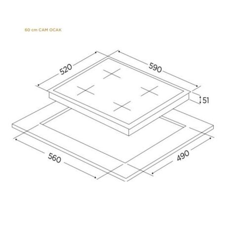 Ukinox Felix 60 Gri Ocak
