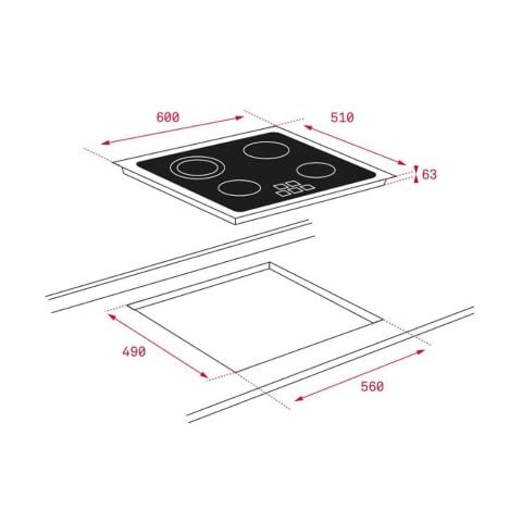 Teka TZ 6415 Vitroseramik Elektrikli Ocak
