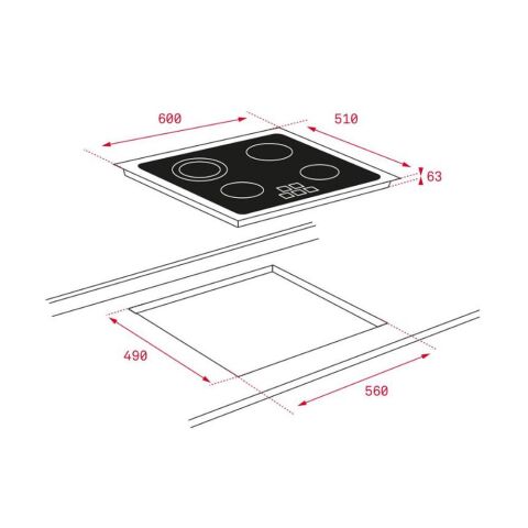 Teka TZ 6415 Vitroseramik Elektrikli Ocak