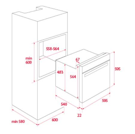 Teka HE 615 Inox Ankastre Fırın