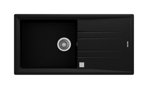 Teka Stone 60 L-TG Metalik Siyah Granit Evye