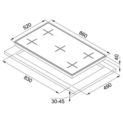 Franke FHNS 905 4g Bk C Ankastre Siyah Ocak