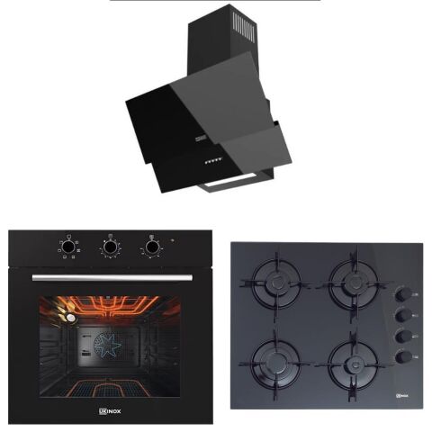 Ukınox Smart Siyah Ankastre Set (LENTO 60 MX - CARLO 60  - SMART 4601 B)