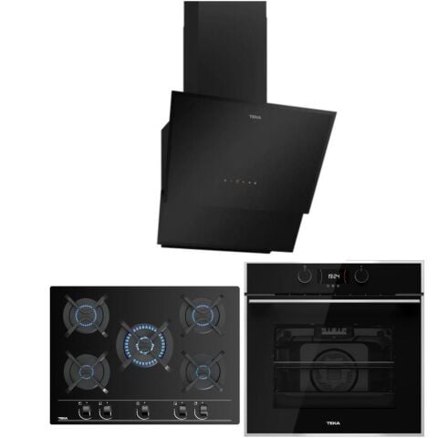 Teka Siyah Ankastre Set ( TVT 60 Davlumbaz - GBC 75030 Ocak- HLB 840 SS Fırın)