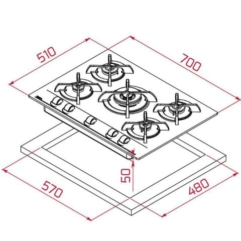 Teka Siyah Ankastre Set ( TVT 60 Davlumbaz - GBC 75030 Ocak- HLB 840 SS Fırın)