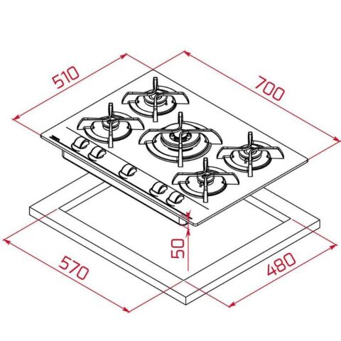Teka Siyah Ankastre Set ( TVT 60 Davlumbaz - GBC 75030 Ocak- HLB 840 SS Fırın)