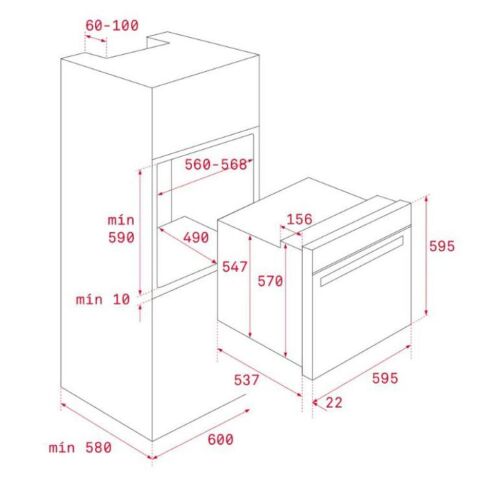 Teka Siyah Ankastre Set ( TVT 60 Davlumbaz - GBC 75030 Ocak- HLB 840 SS Fırın)