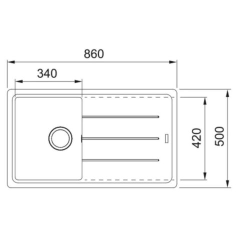Franke Basis BFG 611 STONE GREY Granit Evye Active Plus Doccia 2.0 Batarya Set