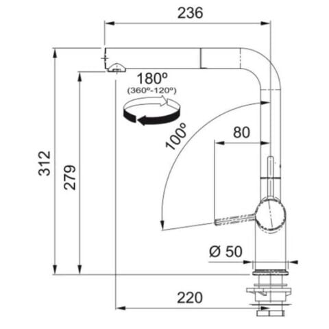 Franke Urban UBG 611-100 Oyster Granit Evye Active Plus Doccia 2.0 Batarya Set