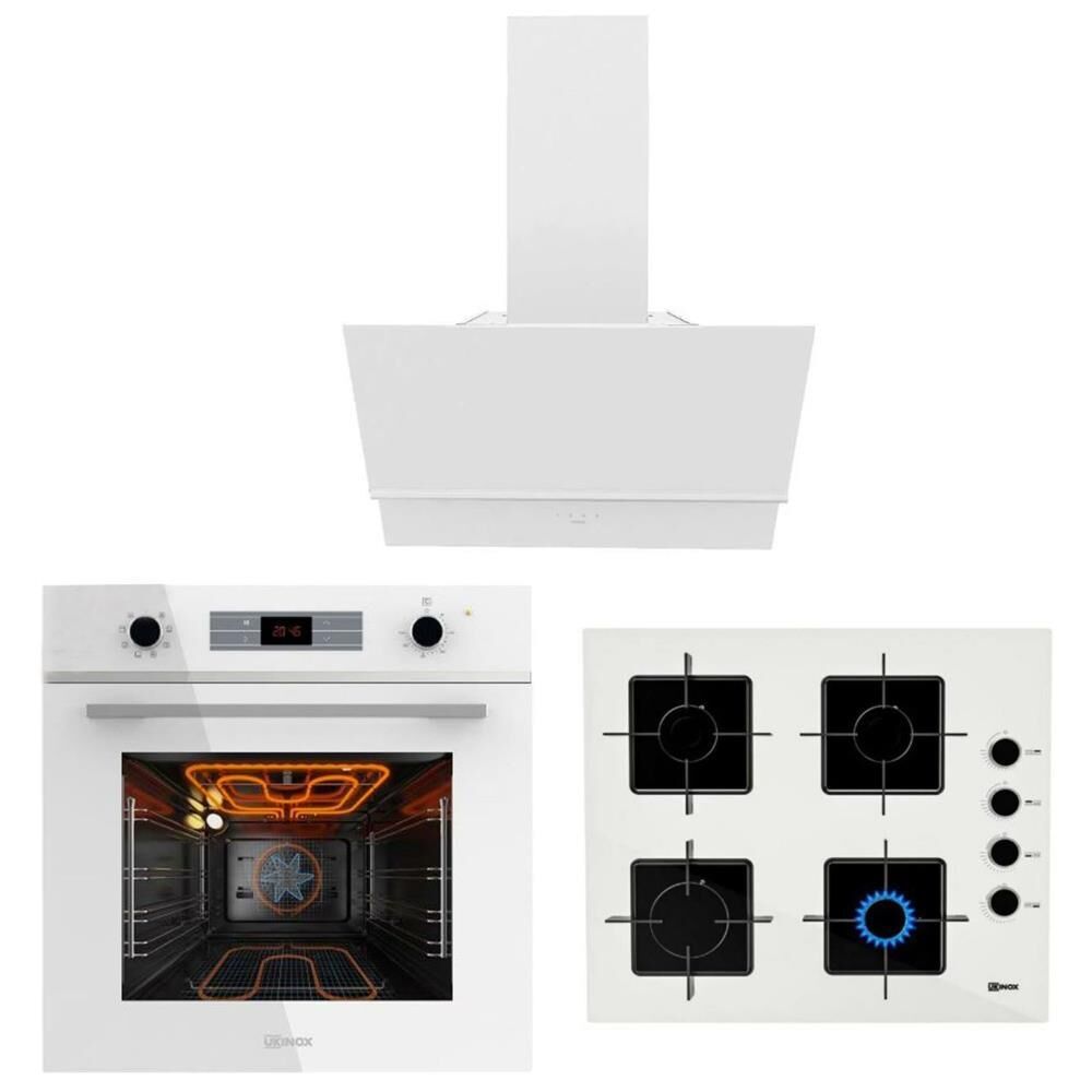 Ukınox Smart Beyaz Set (Fairy 60 Beyaz Davlumbaz-Ares 60 Beyaz Ocak-Smart 8801 Beyaz Fırın)