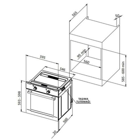 Ukınox Smart Beyaz Set (Fairy 60 Beyaz Davlumbaz-Ares 60 Beyaz Ocak-Smart 8801 Beyaz Fırın)