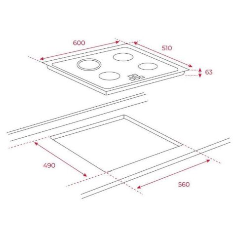 Teka Siyah Ankastre Set (ATV 60 Davlumbaz-TT 6315 Ocak-HAK 625 BK Fırın)