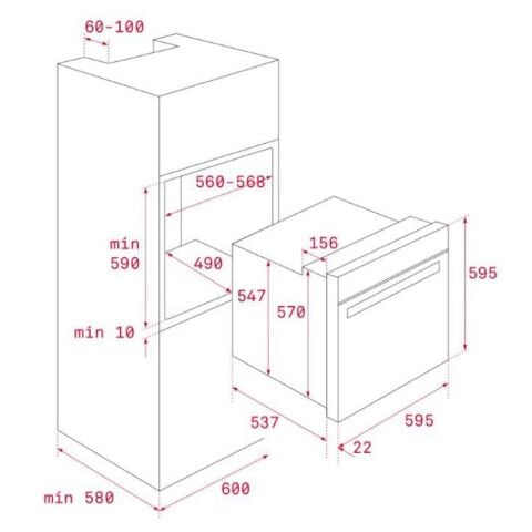 Teka Siyah Ankastre Set ( TVT 60 Davlumbaz - ITS 67620 Ocak- HLB 840 SS Fırın)