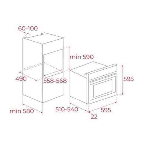 Teka İnox Elektirikli Ankastre Set (DF 60 Davlumbaz - TT 6315 Ocak -HE 715 SS  Fırın)
