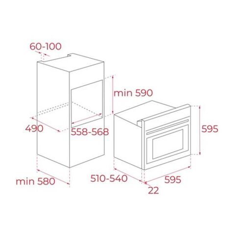 Teka İnox Elektirikli Ankastre Set (DF 60 Davlumbaz - TT 6315 Ocak -HE 715 SS  Fırın)
