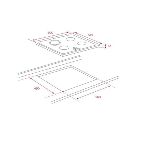 Teka İnox Elektirikli Ankastre Set (DF 60 Davlumbaz - TT 6315 Ocak -HE 715 SS  Fırın)