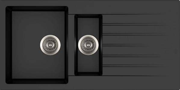 Ukinox Arya D150 Siyah Granit Mutfak Evyesi