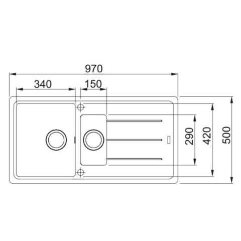 Franke BASİS BFG 651 SLATE GRİ Granit  Evye