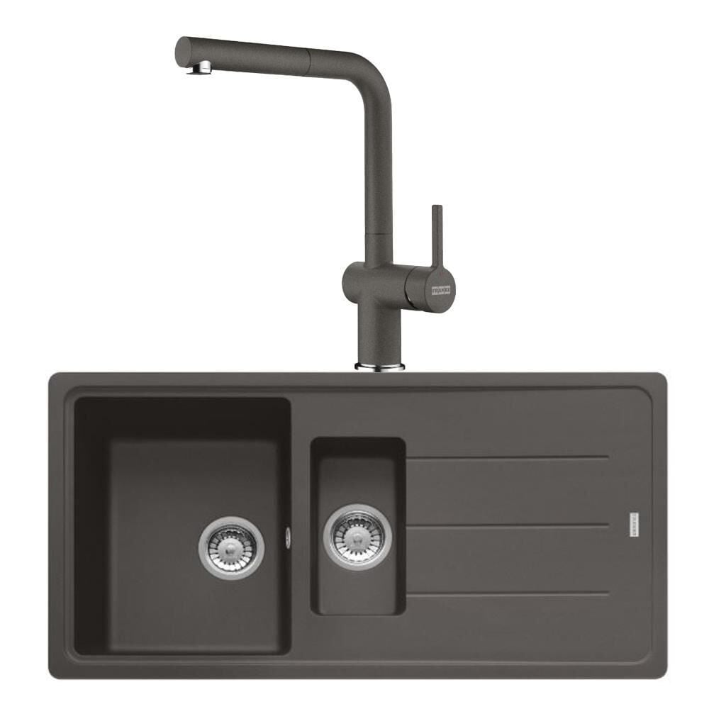 Franke Basis BFG 651 SLATE GRİ Granit Evye Active Plus Doccia 2.0 Batarya Set