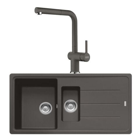 Franke Basis BFG 651 SLATE GRİ Granit Evye Active Plus Doccia 2.0 Batarya Set