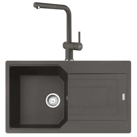 Franke Urban UBG 611-86 SLATE GRİ Granit Evye Active Plus Doccia 2.0 Batarya Set