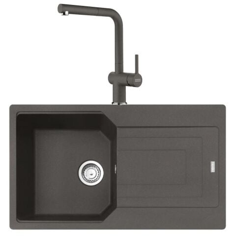 Franke Urban UBG 611-86 SLATE GRİ Granit Evye Active Plus Doccia 2.0 Batarya Set