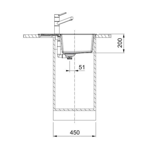 Franke TECTONİTE S2D 611-62 CB Siyah Evye