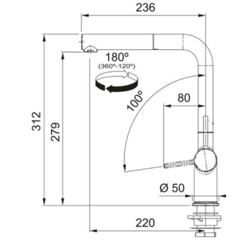 Franke Maris Mrg 210/110-72 Granit Eviye Active Plus Doccia 2.0 Armatür Sıvı Sabunluk Üçlü Set Slate Gri