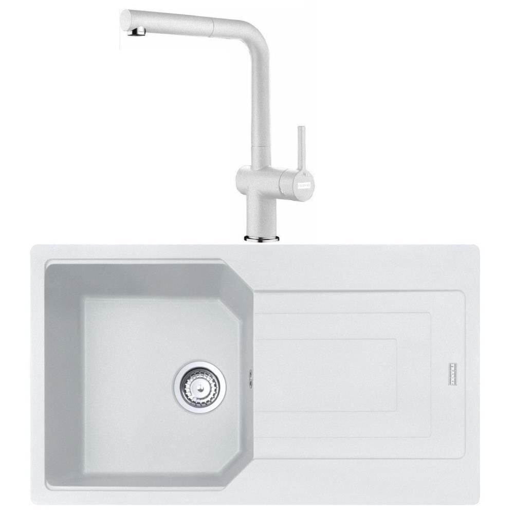 Franke Urban UBG 611-86 Bianco Granit Evye Active Plus Doccia 2.0 Batarya Set