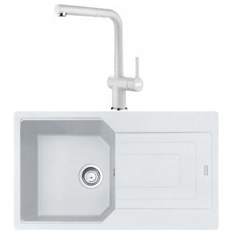 Franke Urban UBG 611-86 Bianco Granit Evye Active Plus Doccia 2.0 Batarya Set