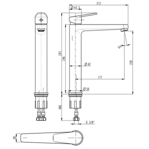 Bien Ferra Yüksek Lavabo Bataryası