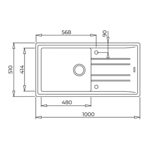 Teka Stone 60 L TG Beyaz Granit Evye