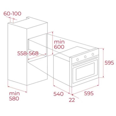 Teka HAK 625 ST Gri Fırın
