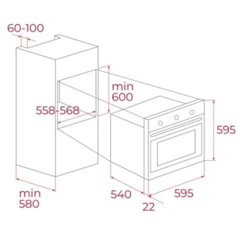Teka HAK 625 ST Gri Fırın
