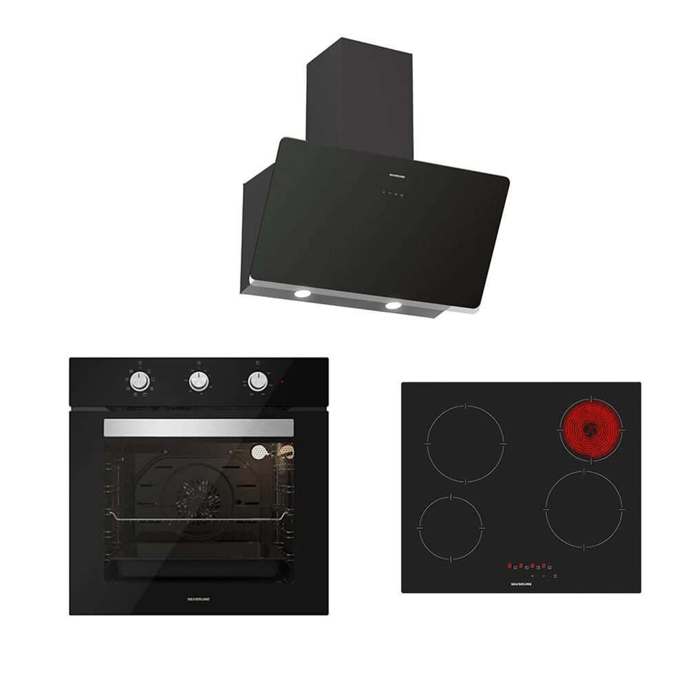 Silverline  Ankastre Elektrikli Siyah Set 3457 Soho - VC5446B01 - BO6503B01