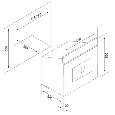 Silverline Retro Rustik Bordo Ankastre ( 2238 60 Cm - RS5322R01 - RS6235R02 )
